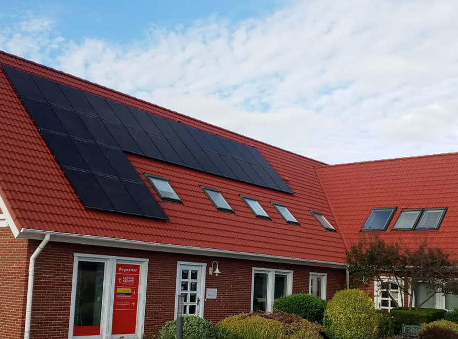 PV Anlage auf einem Hausdach